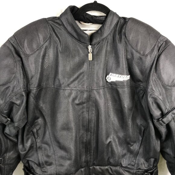 Firstgear Mesh Motorcycle Jacket Mens Extra Large Black  Street Bike First Gear - Picture 2 of 16